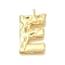 Rack Plating Brass Pendants, Long-Lasting Plated, Cadmium Free & Lead Free, Real 18K Gold Plated, Letter E, 25.5x15x4.8mm, Hole: 2.5x2.8mm