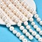 Natural Cultured Freshwater Pearl Beads Strands, Potato, Grade A++, Snow, 11~12mm, Hole: 0.6mm, about 34pcs/strand, 13.78~13.9 inch(35~35.3cm)