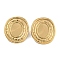 304 Stainless Steel Stud Earring Finding, for Women, Oval, Golden, Tray: 15.5x11.5mm, 26.5x30.5mm