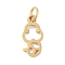 304 Stainless Steel Pendants, Twelve Chinese Zodiac Charms, with Jump Ring, Snake, 14.5x7.5x0.9mm, Hole: 3.1mm
