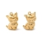 304 Stainless Steel Pendants, Ion Plating(IP), Golden, Cat Shape, 16x10x6mm, Hole: 1.6mm