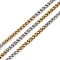 304 Stainless Steel Two Tone Wheat Chains, Unwelded, Ion Plating(IP), with Spool, Golden & Stainless Steel Color, 2~2.5mm