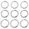 18Pcs 3 Styles 316 Stainless Steel Twist Hoop Earrings, Stainless Steel Color, 15~21x2.5~2.6mm, 6pcs/style