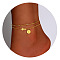 Brass Sideways Cross Link Anklets with Flat Round Initial Charms, Golden, Letter R, 7-7/8 inch(200mm)