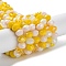 Glass Beads Strands, Faceted, Rondelle, Gold, 8x6mm, Hole: 1mm, about 65~68pcs/strand, 15.7~16.1 inch(40~41cm)