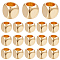 300Pcs Brass Beads, Cube, Real 18K Gold Plated, 2x2x2mm, Hole: 1.2mm