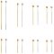 Rack Plating Brass Ball Head Pins, Golden & Silver, 14~40x0.5mm, Ball: 2mm, 800pcs/box