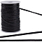 100M Polyester Ribbons with Spool, for Clothes Sewing, Black, 1/4 inch(5mm), about 109.36 Yards(100m)/Bag