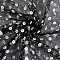 1Pc Polyester Fabrics, Daisy Pattern, Black, 1550~1780x0.5mm