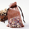 Organza Gift Bags, with Drawstring, Rectangle, Saddle Brown, 12x10cm