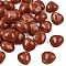Opaque Acrylic Beads, Triangle, T-Drilled, Two Tone, Saddle Brown, 23.5~24x21.5x15.5mm, Hole: 3mm, 105pcs/500g.