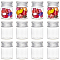 30Pcs Clear Glass Bottles Bead Containers, Screw Top Bead Storage Tubes with Aluminum Cap, Column, Silver, 3x4cm, Capacity: 15ml(0.51fl. oz)