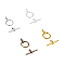 Tibetan Style Toggle Clasps, Donut, Mixed Color, Ring: 12x1.5mm, Hole: 1.5mm, Bar: 8x19x1.5mm, Hole: 1.5mm, 120sets/box