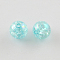 Bubblegum AB Color Transparent Crackle Acrylic Round Beads, Pale Turquoise, 20mm, Hole: 2.5mm, about 100pcs/500g