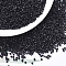 MIYUKI Delica Beads, Cylinder, Japanese Seed Beads, 11/0, (DB0310) Matte Black, 1.3x1.6mm, Hole: 0.8mm, about 20000pcs/bag, 100g/bag