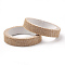 Burlap Ribbon, Hessian Ribbon, Jute Ribbon, with Adhesive Tape on the Other Side, BurlyWood, 3/4 inch(18mm), about 2m/roll, 12rolls/group