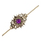 Alloy with Resin Hair Sticks, Oval, Hair Accessories for Women, Antique Golden, 150x46x67mm