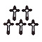 Religion Wood Pendants, Cross, Coconut Brown, 47.5x32x4mm, Hole: 1.8mm