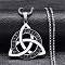 304 Stainless Steel Pendant Necklaces, Knot, Stainless Steel Color, 19.61 inch(49.8cm)
