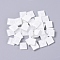 Faceted Glass Cabochons, Mosaic Tiles, for Home Decoration or DIY Crafts, Square, White, 9.5x9.5x3.8mm, about 90pcs/bag