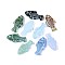 Opaque Glass Beads, Fish, Mixed Color, 25x12x5~6mm, Hole: 1.2mm
