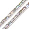 Electroplate Glass Beads Strands, Half Plated, Faceted, Column, Thistle, 6.5x4mm, Hole: 0.8mm, about 80pcs/strand, 20.08''(51cm)