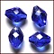 Imitation Austrian Crystal Beads, Grade AAA, K9 Glass, Faceted, Bicone, Blue, 6x9.5mm, Hole: 0.7~0.9mm
