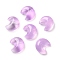 Baking Paint Transparent Glass Beads, Moon, Plum, 16x14x9mm, Hole: 1.2mm, about 476pcs/1000g