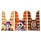 100Pcs Rabbit Shaped Halloween Candy Plastic Bags, Skeleton Printed Candy Gift Bags, Mixed Color, 21.5~22.5x13.6x0.01cm