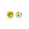 Preciosa® MAXIMA Crystal in Sew-On Cup, Czech Crystal, 719 35 021 Chaton(Round), Silver, 80310 Citrine, SS12(3~3.2mm)