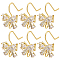 Beebeecraft 1 Box 20Pcs Cubic Zirconia Earring Hooks Bowknot French Fish Hooks with Horizontal Loop for Earring Jewelry DIY Making