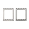 Brass Multi-Strand Links, Rectangle, Real Platinum Plated, 20x16x1.5mm, Hole: 1.1mm