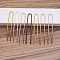 Brass Hair Fork Findings, Hair Accessories, U Shaped, Raw(Unplated), 100x2.5mm