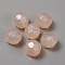 Translucent Acrylic Beads, Faceted, Round, Light Salmon, 10x10mm, Hole: 1.6mm, about 950pcs/bag.