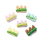 Macaron Color Opaque Resin Decoden Cabochons, Mixed Color, Fence, 8x12.5x4mm
