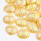 Resin Cabochons, AB Color, Shell, Gold, 21x19x6mm