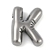 Anti-Tarnish 304 Stainless Steel Pendants, Letter K, 17.5x13.5x5mm, Hole: 2mm