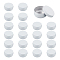 Round Aluminium Tin Cans, Aluminium Jar, Storage Containers for Cosmetic, Candles, Candies, with Screw Top Lid, White, 2.85x5.95cm, Inner Diameter: 53mm, Capacity: 50ml