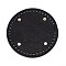 Imitation Leather Knitting Crochet Bags Bottom, with Iron Findings, for Bag Bottom Accessories, Flat Round, Black, 15x0.9cm, Hole: 5mm