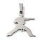 201 Stainless Steel Pendants, Laser Cut, Taekwondo Charm, Anti-Tarnish, Stainless Steel Color, 30x25x1mm, Hole: 6.5x3.5mm