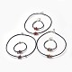 Cowhide Leather Cord Jewelry Sets SJEW-JS00989-1