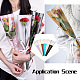 Magibeads 120pcs 6 couleurs opp sacs de bouquet de fleurs en plastique ABAG-MB0001-02-6