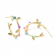 Colorful Enamel Branch Wrap Stud Earrings EJEW-I265-02G-2
