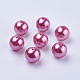 Perles rondes en acrylique rose vif X-PACR-22D-55-1