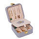Boîte à bijoux carrée en cuir pu PW-WG50920-01-1