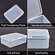 Benecreat 18 Packung 2.5x1.73x0.78 Rechteck durchsichtige Kunststoffperlen Aufbewahrungsbehälter Box Case mit Deckel für Ohrstöpsel CON-BC0005-94-5