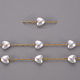 Chaînes en perles d'imitation imitation plastique abs faites main STAS-T052-39G-2