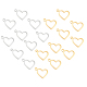 UNICRAFTALE 100pcs Golden & Stainless Steel Color Heart Charm Hypoallergenic Metal Charms Stainless Steel Pendants Set Charm 1mm Small Hole for Jewelry Making STAS-UN0015-86-1