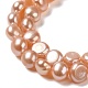 Fili di perle di perle d'acqua dolce coltivate naturali PEAR-E017-36-3