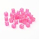 Mixed Letters Transparent Acrylic Cube Beads X-SACR-S181-02-2